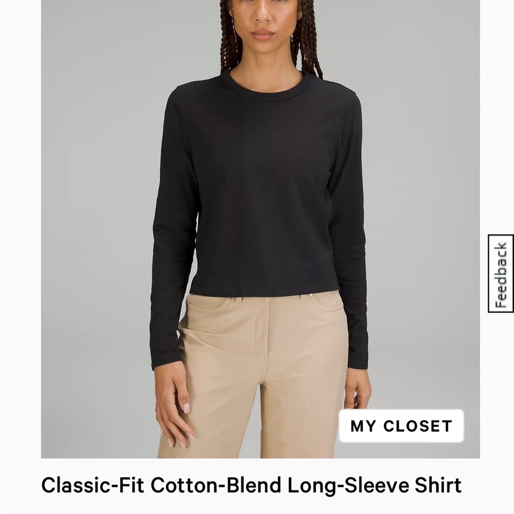Lululemon love crew cotton blend long sleeve